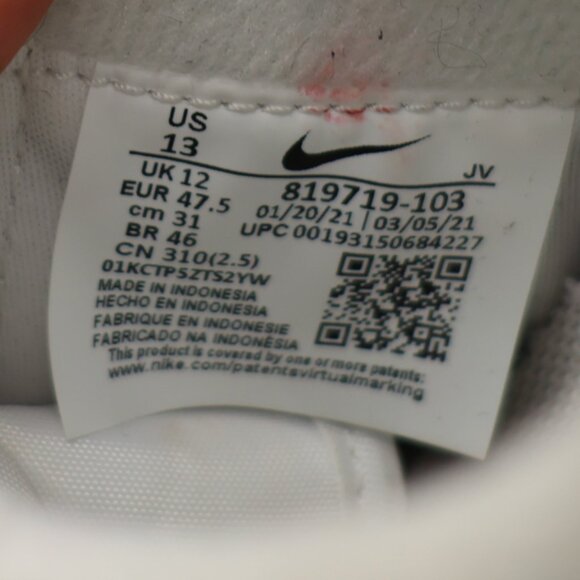 Nike Cortez Forrest Gump Leather White Red Blue Men's 13 Sneakers 819719-103 - Picture 3 of 11